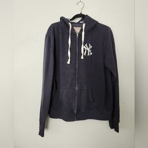 New York Yankees Embroidered Printed Hood Zip Up XL